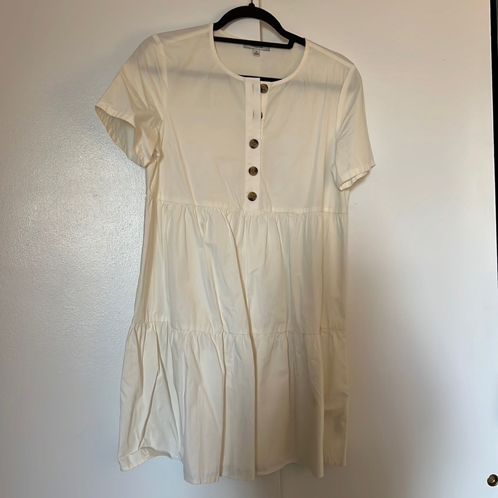 Cutest white sundress with button detail from Madewell
